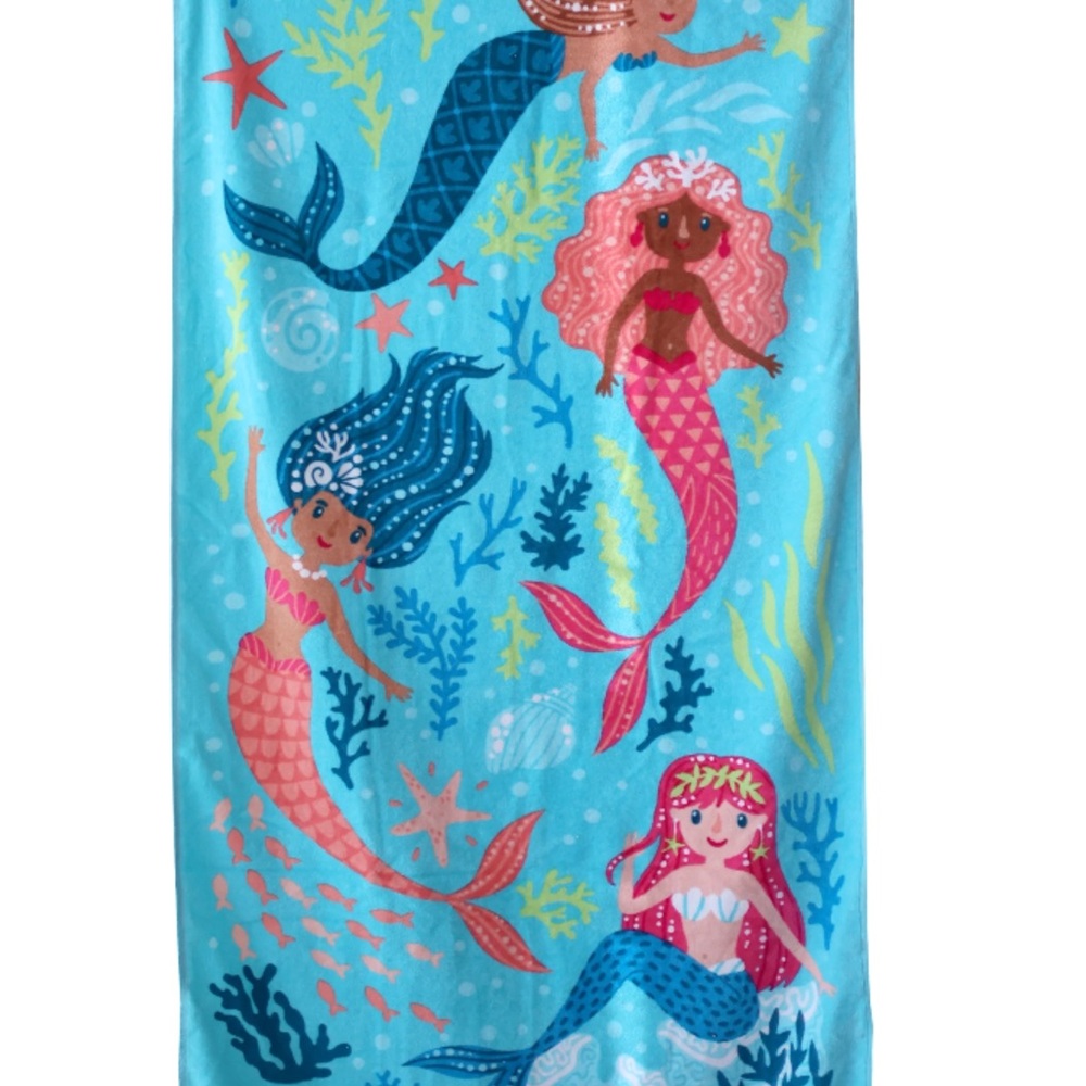 Mermaid Adult Velour Cotton Blend Quick Dry Beach towel